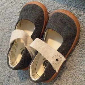 Livie & Luca Grey Wool Mary Janes